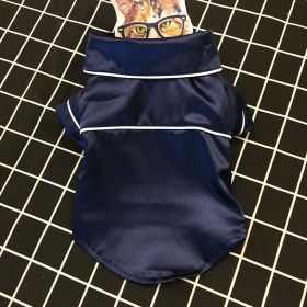 Fashion Personality Teddy Dog Clothing (Option: Navy Blue-XS)