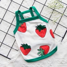 Pet Spring And Summer Thin Small Dog Clothing Vest (Option: Strawberry-S)