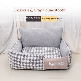 Removable And Washable Pet Bed Four Seasons Universal (Option: Grey-Pet Nest Only-S)