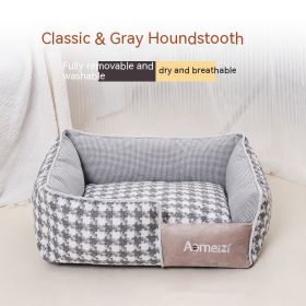 Removable And Washable Pet Bed Four Seasons Universal (Option: Classic Grey-Pet Nest Only-L)