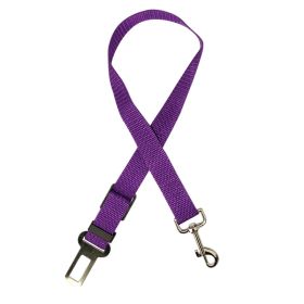 Pet Car Seat Belt Car Retractable Hand Holding Rope (Color: Purple)