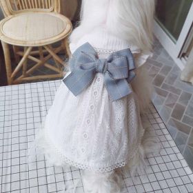 Summer Pet Cotton Little White Dress (Option: Cave skirt-XL)