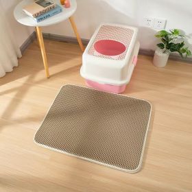 Double Layer EVA Pet Litter Mat (Option: Beige-30X30cm)