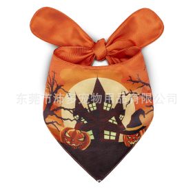 Pet Triangle Halloween Dog Saliva Towel Double Layer (Option: Super Popular-M)