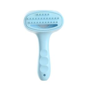 Pet Handheld Electric Suction Hair Comb One-click Hair Removal (Option: Blue-usb)