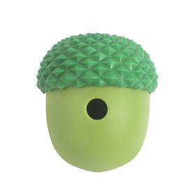 Pet Dog Edible Silicone Acorn Shape Feeding Toy Ball (Option: Peacock Green With Dark Green)