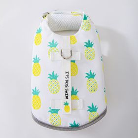 Animal-shaped Bee Dog Life Jacket Medium (Option: White Pineapple-XS)