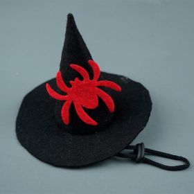 Halloween Pet Hat Non-woven Creative (Option: Black Red Spider)