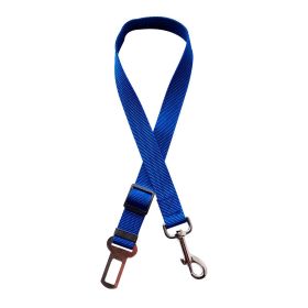 Pet Car Seat Belt Car Retractable Hand Holding Rope (Color: Blue)