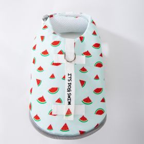 Special Traction Pet Fruit Printed Clothes (Option: Green Watermelon-S)