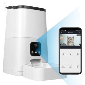 Intelligent Timed And Quantitative Fully Automatic Pet Feeder (Option: White-Button version-EU)