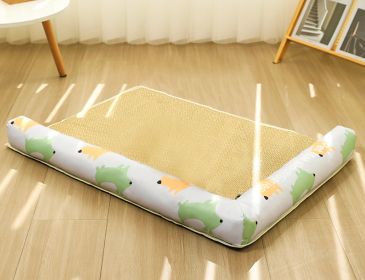 Pet Mat Ice Rattan Weaving (Option: Cartoon Dog-M)