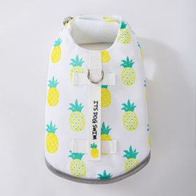 Special Traction Pet Fruit Printed Clothes (Option: White Pineapple-S)