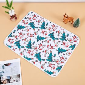 Christmas Style Absorbent Urine Pad Non-slip And Easy To Dry (Option: Santa Claus-L)