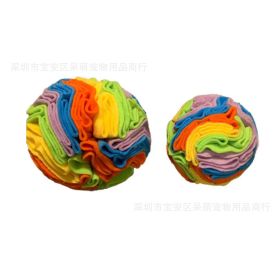 Pet Sniffing Pad Upgraded Version Dog Sniffing Snack Ball (Option: New Rainbow-15cm)