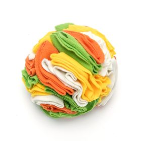 Pet Sniffing Pad Upgraded Version Dog Sniffing Snack Ball (Option: Orange Green Yellow White-10cm)