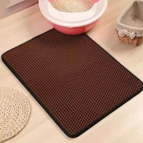 Double Layer EVA Pet Litter Mat (Option: Brown-40X50cm)