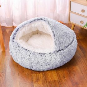 Waterproof Dog Kennel Warm Room Semi Enclosed (Option: Gradient Grey-50cm)