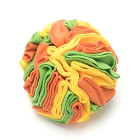 Pet Sniffing Pad Upgraded Version Dog Sniffing Snack Ball (Option: Orange Green Yellow-10cm)