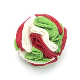 Pet Sniffing Pad Upgraded Version Dog Sniffing Snack Ball (Option: White, Red And Green-10cm)